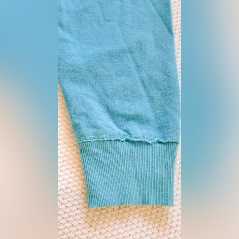 SCRAPBOOK Turquoise Rodeo Sweatshirt w Raw Hem - Picture 9 of 15